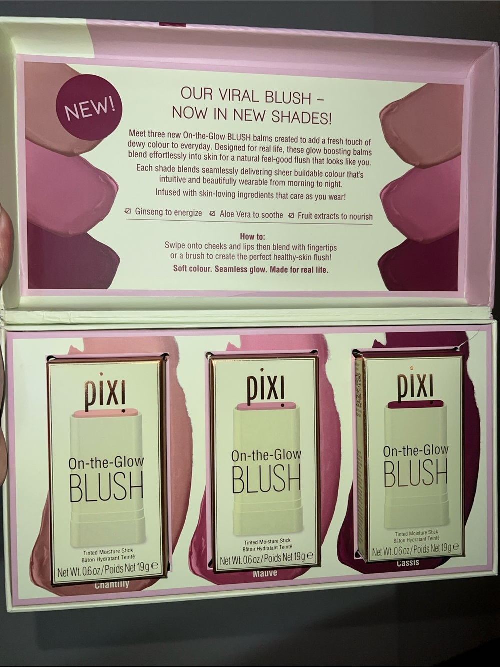Pixi On-the-Glow Blush Trio — Pink, Mauve, Plum Shades